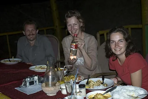 Francúzi Jerom a Marine, domáca slivka, Stanka a dobrá večera... (Varkala)