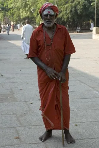 Shaivite kňaz (Sri Meenakshi, Madurai)