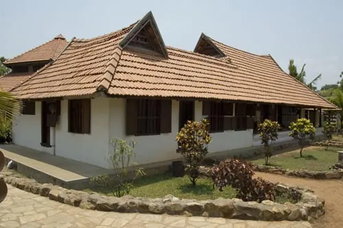 Keralský dom. (Craft village Dakshinachitra)