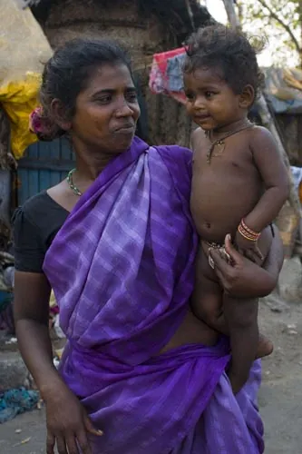 Rodinka zo slamu. (Chennai)