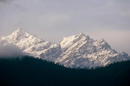 Pohľad na Kančenčongu.  (Pala, Sikkim)
