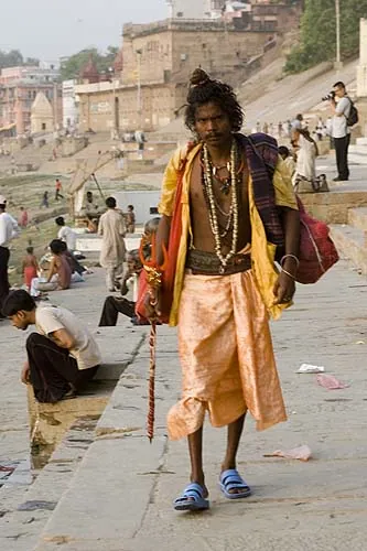 Tento sádhu dostal od nás 1. cenu za imidž. (Varanasi)